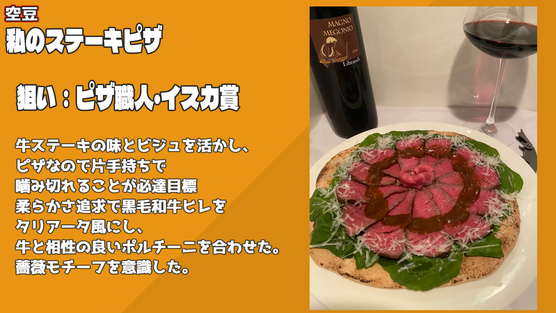 私のステーキピザ